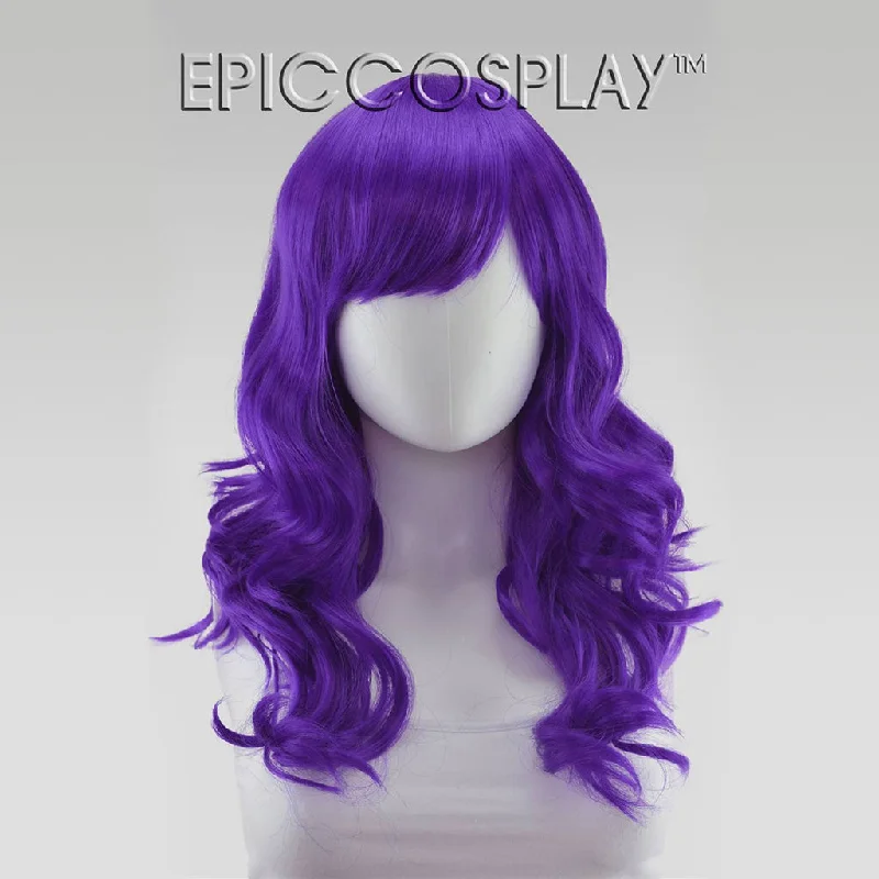 Medium - length wig with a side - swept bang for a sophisticated look08LUX - Factory Sample - Hestia - Lux Purple