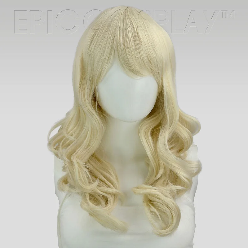 Medium - length wig with a honey - blonde color for a warm and sunny appearance08PL - Factory Sample - Hestia - Platinum Blonde