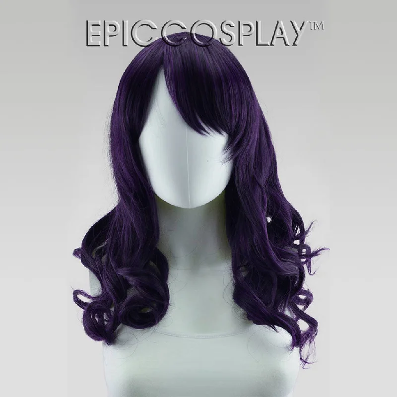 Medium - length wig with a straight texture for a sleek and modern look08SHU - Factory Sample - Hestia - Purple Black Fusion