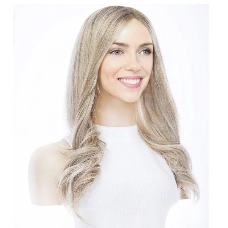 Medium - length wig with a pre - plucked hairline for a more natural look20" Princess Silk Top Wig Ash Blonde