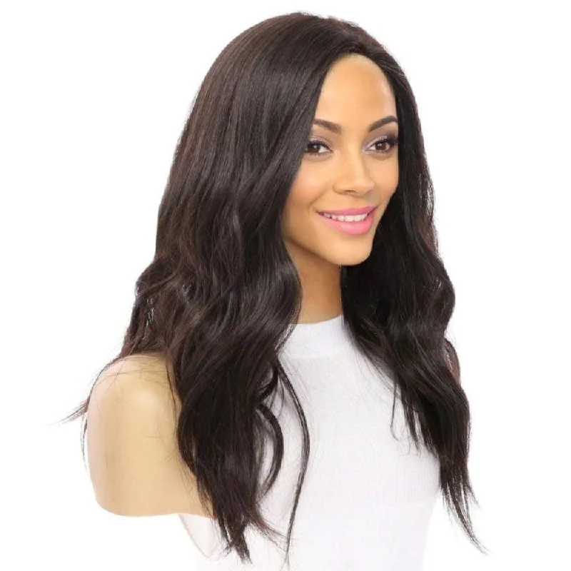 Medium - length wig with a side - part for a more flattering look20" Princess Silk Top Wig Soft Black