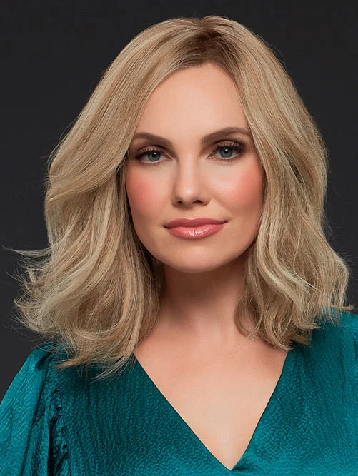 Synthetic medium - length wig with a natural - looking textureCarrie Exclusive : Lace Front Human hair wig