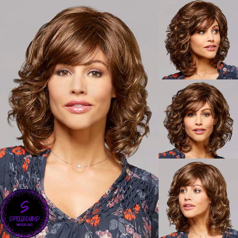 Medium - length wig with a curly texture for a bold and stylish choiceFelicia - Synthetic Wig Collection by Henry Margu