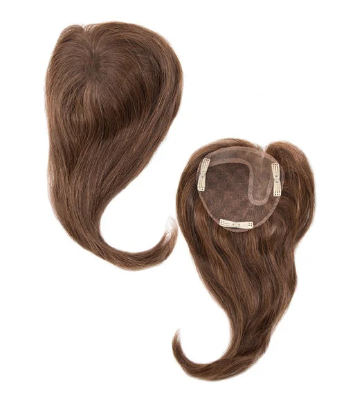 Medium - length wig with a side - swept bang for a sophisticated lookAdd-on Left by Envy | Human Hair/Heat Friendly Synthetic Blend Hair