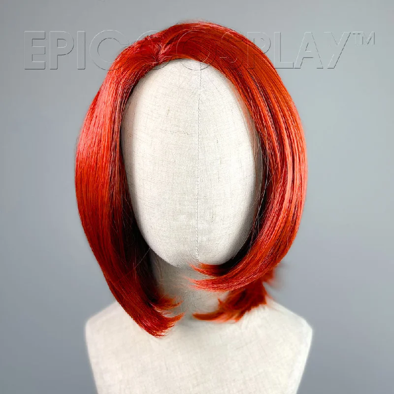 Medium - length wig with a curly texture for a bold and stylish choiceHelen - Apple Red Wig