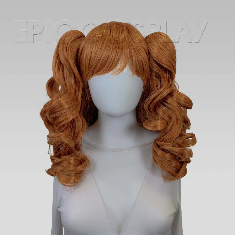 Medium - length wig with a pre - plucked hairline for a more natural lookMaia - Autumn Orange Mix Wig