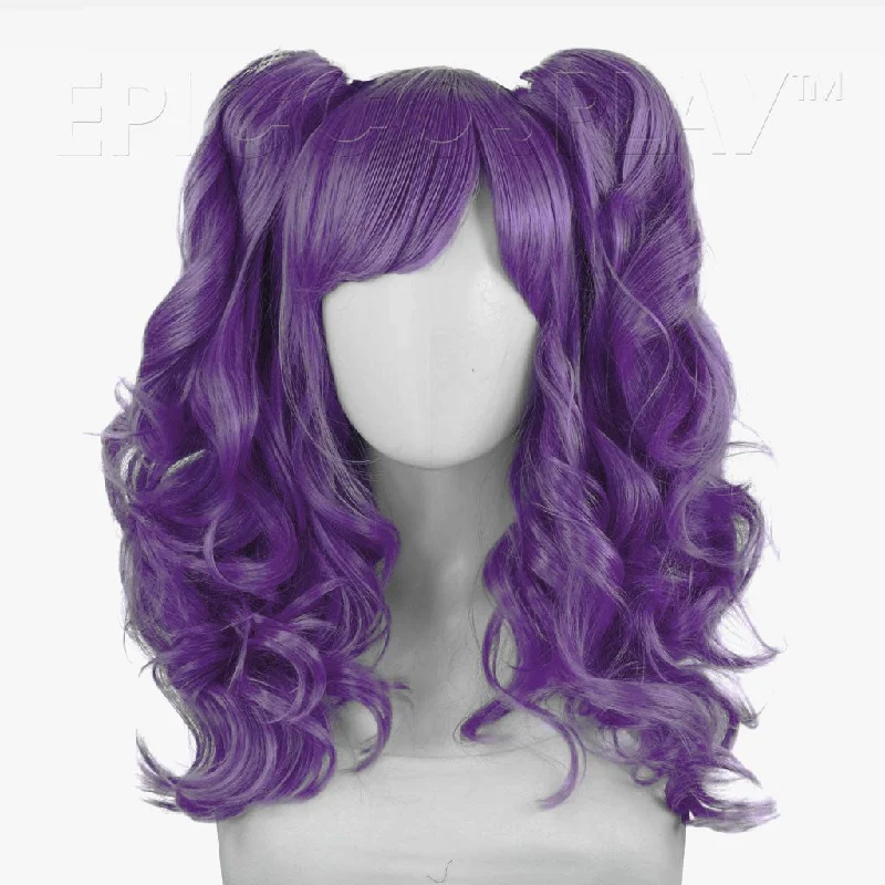 Medium - length wig with a honey - blonde color for a warm and sunny appearanceMaia - Classic Purple Mix Wig