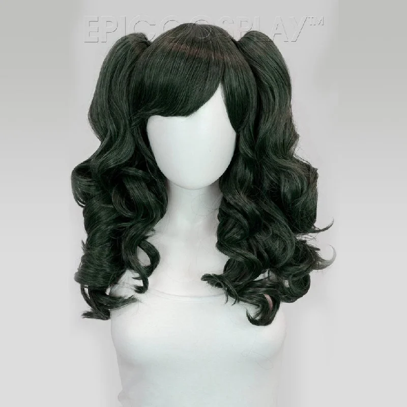 Synthetic medium - length wig with a natural - looking textureMaia - Forest Green Mix Wig