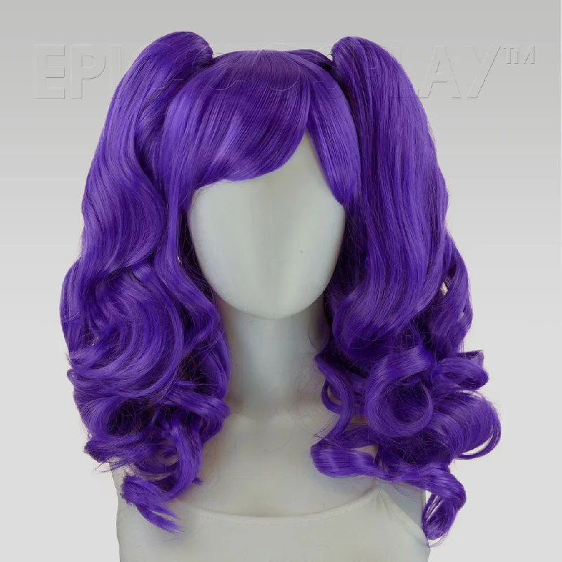 Human - hair medium - length wig for a natural and luxurious feelMaia - Lux Purple Wig