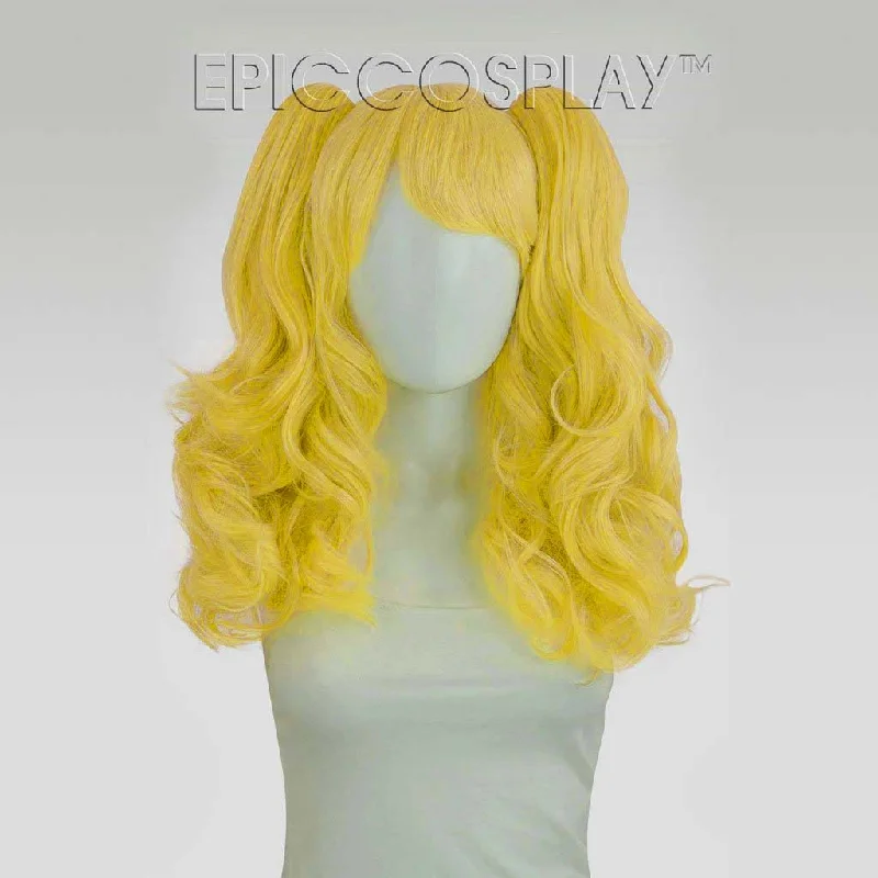 Medium - length wig with a platinum - blonde color for a bold and trendy lookMaia - Rich Butterscotch Blonde Wig