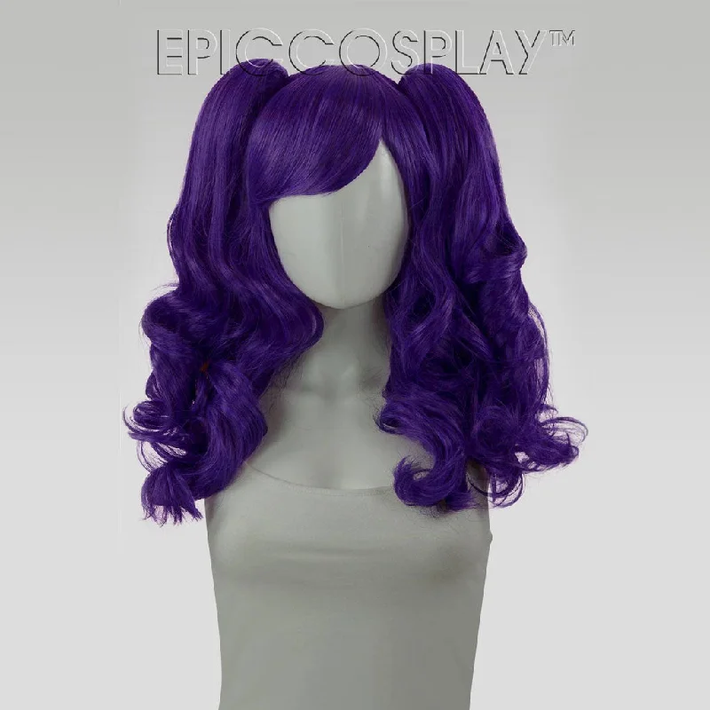 Medium - length wig with a pre - bleached knot for a natural - looking scalpMaia - Royal Purple Wig