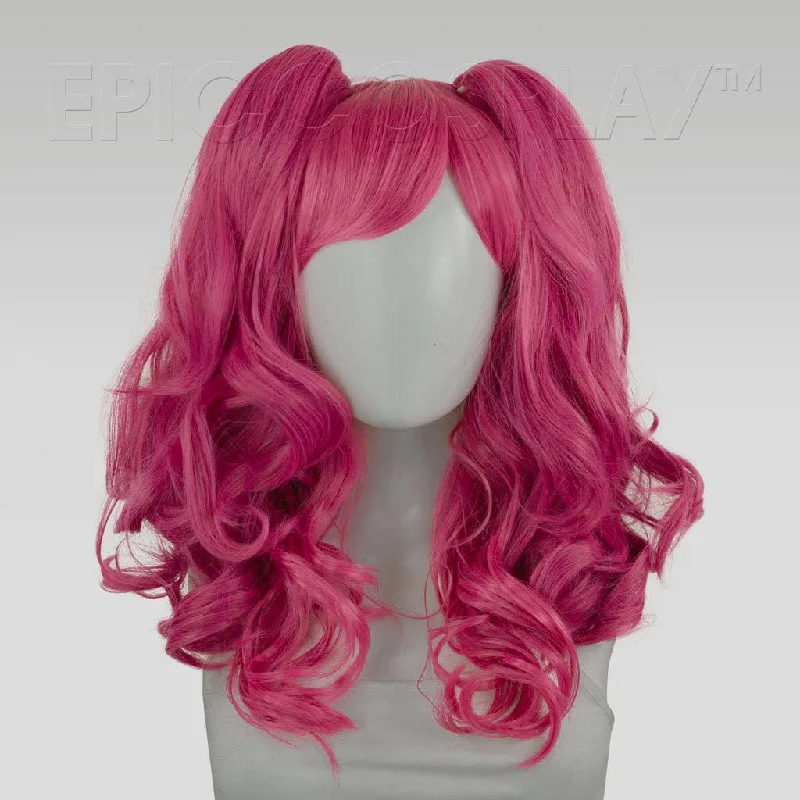 Medium - length wig with a pre - plucked hairline for a more natural lookMaia - Sky Magenta Wig