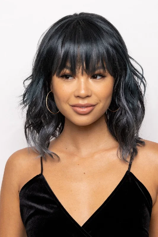 Human - hair medium - length wig for a natural and luxurious feelMuse Series Wigs - Breezy Wavez (#1501)