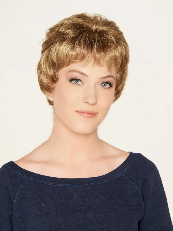 Curly wig with a natural - looking root for a more realistic lookSandy Wig by Dream USA Wigs | Synthetic Hair | Average Cap